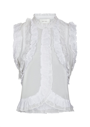 Celia ruffle top White Neo Noir 